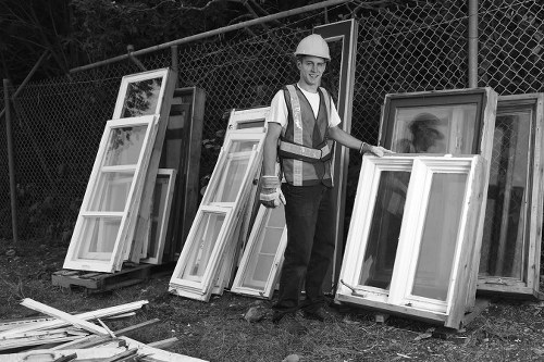 Business professionals managing waste in a Northolt office