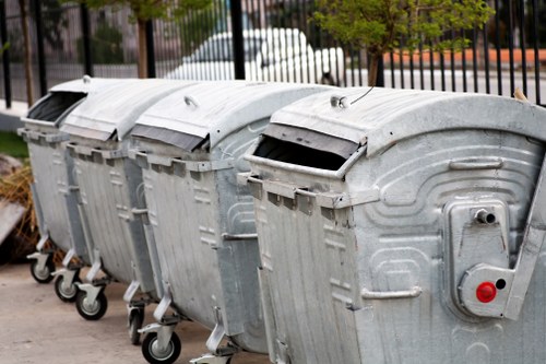 Professional waste clearance team at work